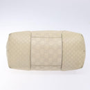 GUCCI GG Canvas Guccissima Handtasche Leder Weiß Gold 353120 Auth bs29328-5