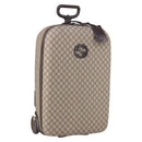 GUCCI GG Supreme Carry Case PVC Beige Silver 189755 Auth bs29329-1