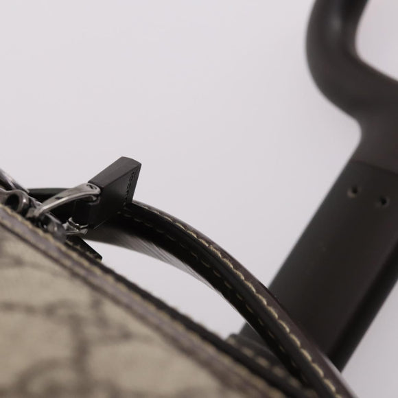 GUCCI GG Supreme Carry Case PVC Beige Silver 189755 Auth bs29329