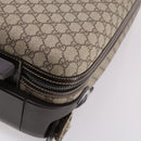 GUCCI GG Supreme Carry Case PVC Beige Silver 189755 Auth bs29329-14