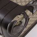 GUCCI GG Supreme Carry Case PVC Beige Silver 189755 Auth bs29329-16