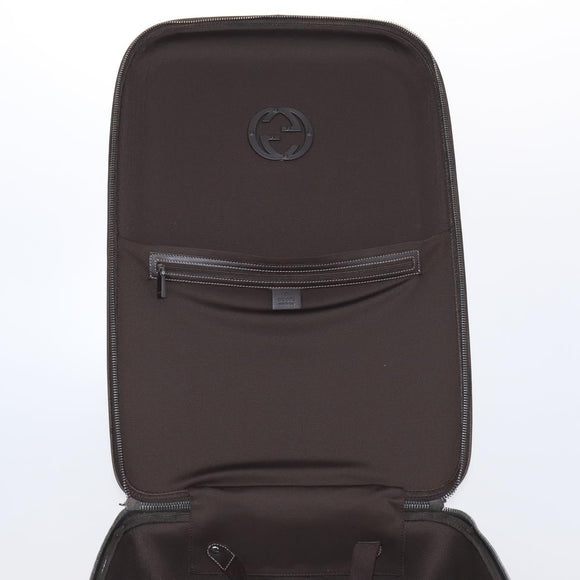 GUCCI GG Supreme Carry Case PVC Beige Silver 189755 Auth bs29329