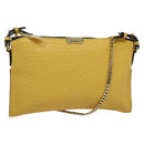 BURBERRY Chain Shoulder Bag Leather Yellow gold Auth bs29330-1
