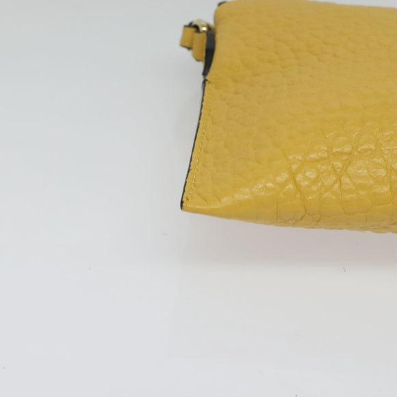 BURBERRY Chain Shoulder Bag Leather Yellow gold Auth bs29330