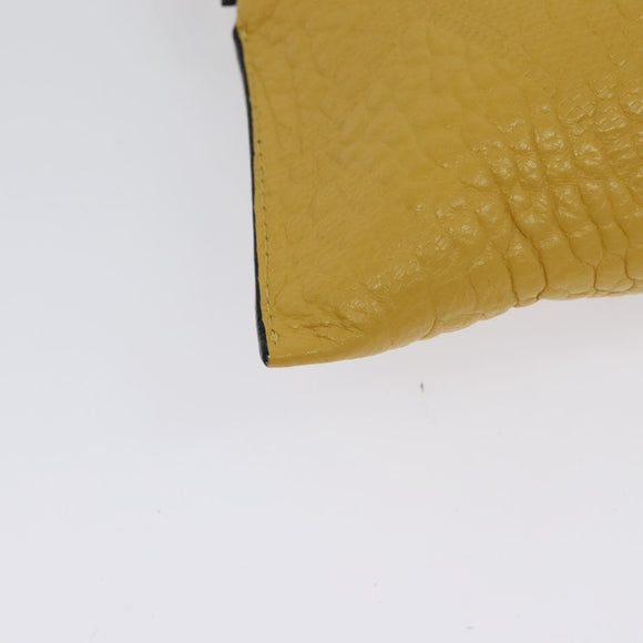 BURBERRY Chain Shoulder Bag Leather Yellow gold Auth bs29330