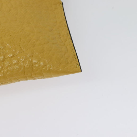 BURBERRY Chain Shoulder Bag Leather Yellow gold Auth bs29330