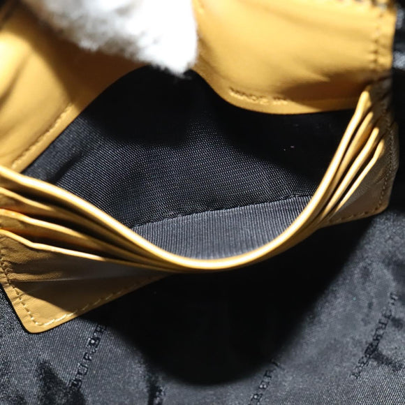 BURBERRY Chain Shoulder Bag Leather Yellow gold Auth bs29330