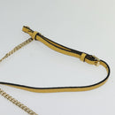 BURBERRY Chain Shoulder Bag Leather Yellow gold Auth bs29330-8