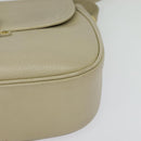 SAINT LAURENT Shoulder Bag Leather Beige Gold Auth bs29334-14