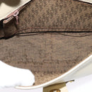 SAINT LAURENT Shoulder Bag Leather Beige Gold Auth bs29334-12