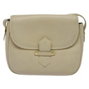 SAINT LAURENT Shoulder Bag Leather Beige Gold Auth bs29334-13