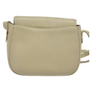 SAINT LAURENT Shoulder Bag Leather Beige Gold Auth bs29334-2