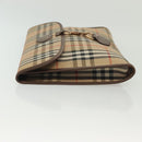 Burberrys Nova Check Clutch Bag Canvas Beige Gold Auth bs29335-5