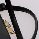 BURBERRY Boston Bag Leather 2way Black gold Auth bs29336-15