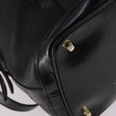 BURBERRY Boston Bag Leather 2way Black gold Auth bs29336-18