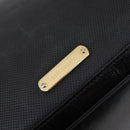 BURBERRY Boston Bag Leather 2way Black gold Auth bs29336-19