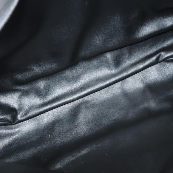 BALLY Quilted Hand Bag Leather 2way Gray Gold Auth bs29340