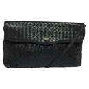 BALLY Shoulder Bag Leather Black Gold Auth bs29341-1