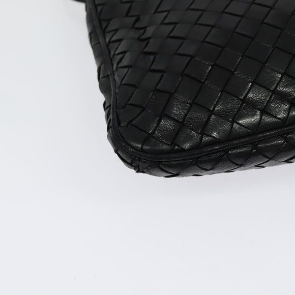 BALLY Shoulder Bag Leather Black Gold Auth bs29341