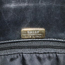 BALLY Shoulder Bag Leather Black Gold Auth bs29341-18