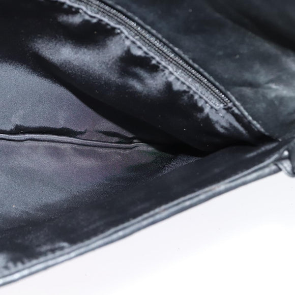 BALLY Shoulder Bag Leather Black Gold Auth bs29341