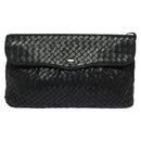 BALLY Shoulder Bag Leather Black Gold Auth bs29341-13