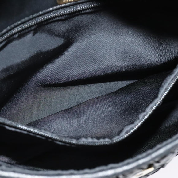 BALLY Shoulder Bag Leather Black Gold Auth bs29341