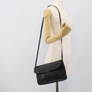 BALLY Shoulder Bag Leather Black Gold Auth bs29341-24