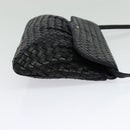 BALLY Shoulder Bag Leather Black Gold Auth bs29341-4