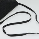 BALLY Shoulder Bag Leather Black Gold Auth bs29341-7