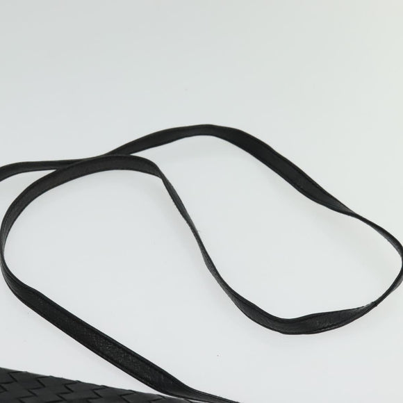 BALLY Shoulder Bag Leather Black Gold Auth bs29341