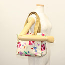 CHANEL Tote Bag Canvas White Gold CC Auth bs29343-22