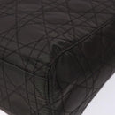 Christian Dior Canage Hand Bag Nylon Khaki Purple Silver Auth bs29344-12