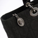 Christian Dior Canage Hand Bag Nylon Khaki Purple Silver Auth bs29344-15