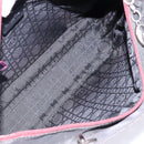 Christian Dior Canage Hand Bag Nylon Khaki Purple Silver Auth bs29344-17