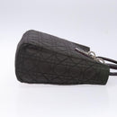Christian Dior Canage Hand Bag Nylon Khaki Purple Silver Auth bs29344-4