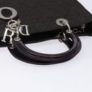 Christian Dior Canage Hand Bag Nylon Khaki Purple Silver Auth bs29344-7