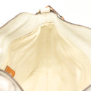 CELINE Shoulder Bag Leather White Silver Auth bs29347-19