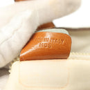 CELINE Shoulder Bag Leather White Silver Auth bs29347-12