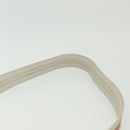 CELINE Shoulder Bag Leather White Silver Auth bs29347-8