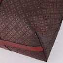 BALENCIAGA Boston Bag Canvas Red Gold Auth bs29348-10