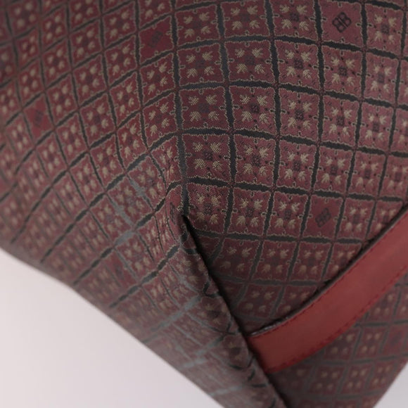 BALENCIAGA Boston Bag Canvas Red Gold Auth bs29348