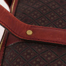 BALENCIAGA Boston Bag Canvas Red Gold Auth bs29348-14