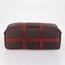 BALENCIAGA Boston Bag Canvas Red Gold Auth bs29348-9