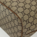 GUCCI GG Plus Supreme Shoulder Bag PVC Leather Beige Gold Auth bs29350-15