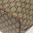 GUCCI GG Plus Supreme Shoulder Bag PVC Leather Beige Gold Auth bs29350-17