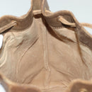 GUCCI GG Plus Supreme Shoulder Bag PVC Leather Beige Gold Auth bs29350-20