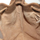 GUCCI GG Plus Supreme Shoulder Bag PVC Leather Beige Gold Auth bs29350-21