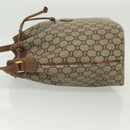 GUCCI GG Plus Supreme Shoulder Bag PVC Leather Beige Gold Auth bs29350-4