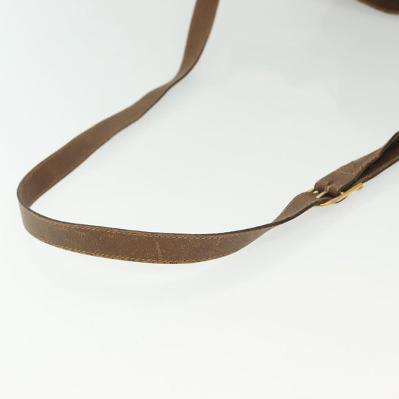 GUCCI GG Plus Supreme Shoulder Bag PVC Leather Beige Gold Auth bs29350